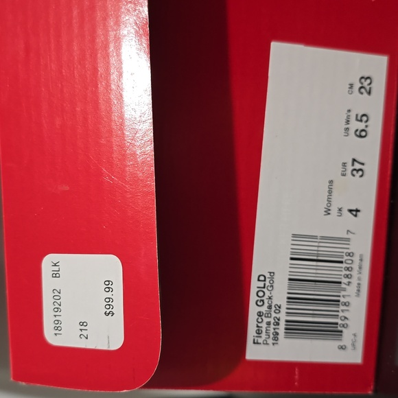 Puma Fierce Black- Gold shoes Used once - Picture 6 of 6